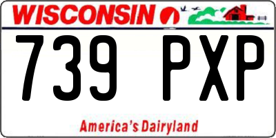 WI license plate 739PXP