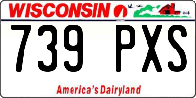 WI license plate 739PXS