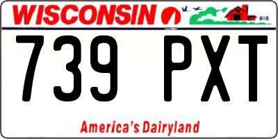 WI license plate 739PXT