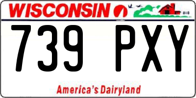 WI license plate 739PXY