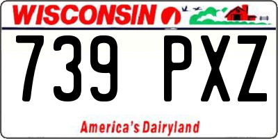 WI license plate 739PXZ