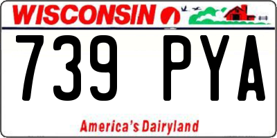 WI license plate 739PYA