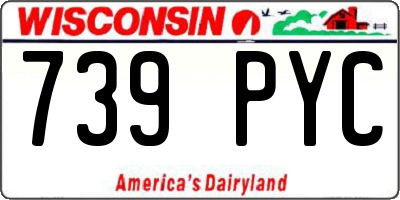 WI license plate 739PYC