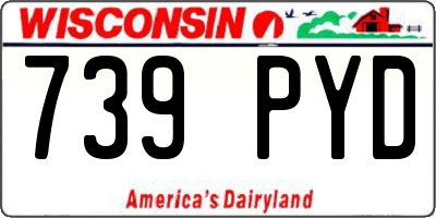WI license plate 739PYD