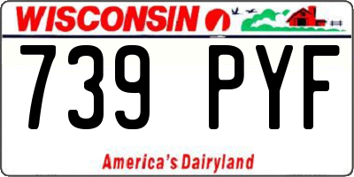 WI license plate 739PYF