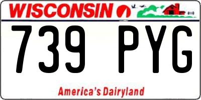 WI license plate 739PYG