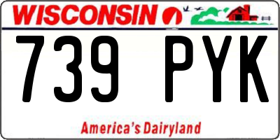 WI license plate 739PYK