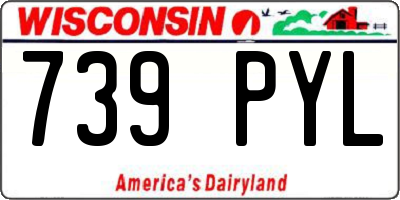 WI license plate 739PYL