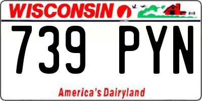 WI license plate 739PYN