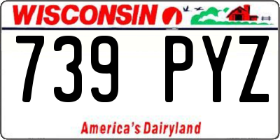 WI license plate 739PYZ