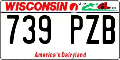 WI license plate 739PZB