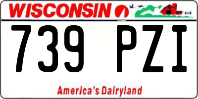 WI license plate 739PZI
