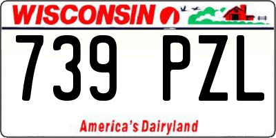 WI license plate 739PZL