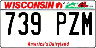 WI license plate 739PZM