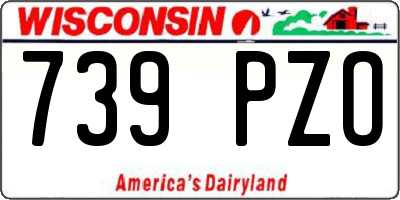 WI license plate 739PZO