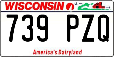 WI license plate 739PZQ