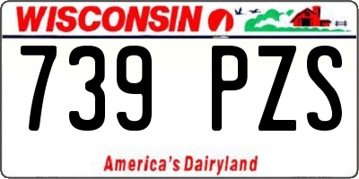 WI license plate 739PZS