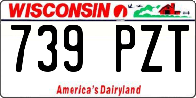 WI license plate 739PZT