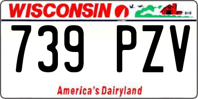 WI license plate 739PZV