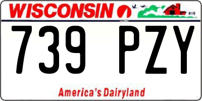 WI license plate 739PZY