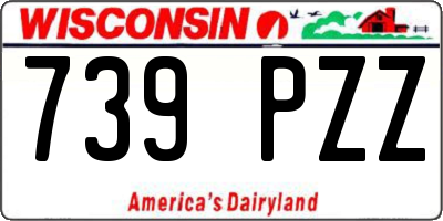WI license plate 739PZZ