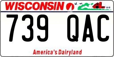WI license plate 739QAC