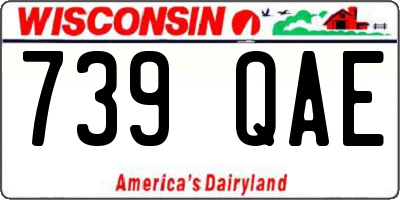 WI license plate 739QAE