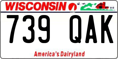 WI license plate 739QAK