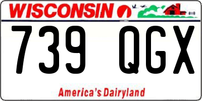 WI license plate 739QGX