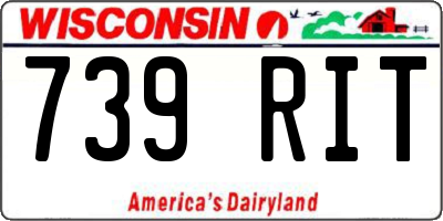 WI license plate 739RIT