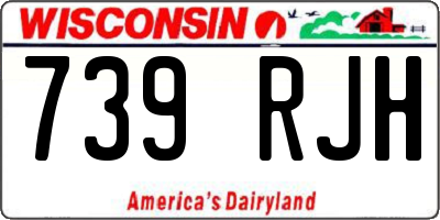WI license plate 739RJH