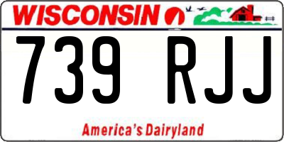 WI license plate 739RJJ