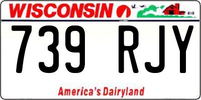 WI license plate 739RJY