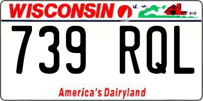 WI license plate 739RQL