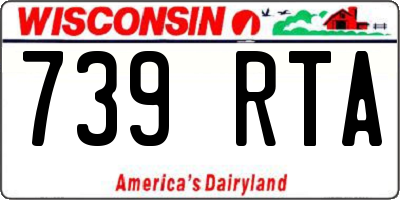 WI license plate 739RTA
