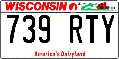 WI license plate 739RTY