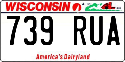 WI license plate 739RUA