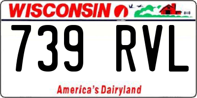 WI license plate 739RVL