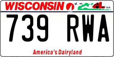 WI license plate 739RWA