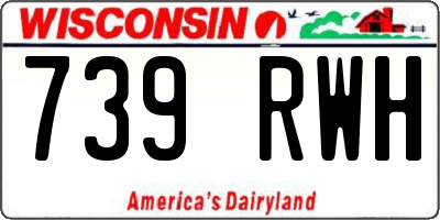WI license plate 739RWH