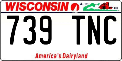 WI license plate 739TNC