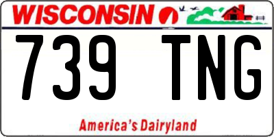 WI license plate 739TNG