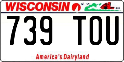 WI license plate 739TOU