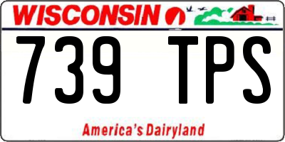 WI license plate 739TPS