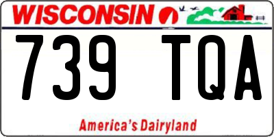 WI license plate 739TQA