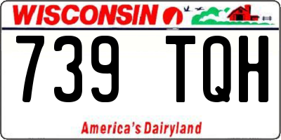 WI license plate 739TQH