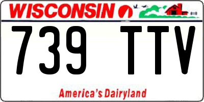 WI license plate 739TTV