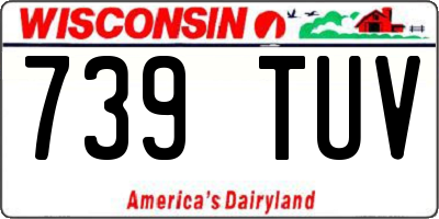 WI license plate 739TUV