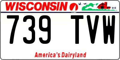 WI license plate 739TVW