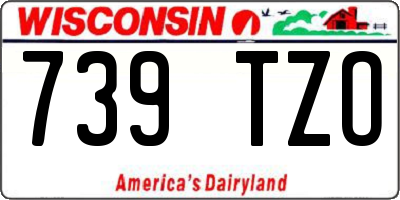 WI license plate 739TZO